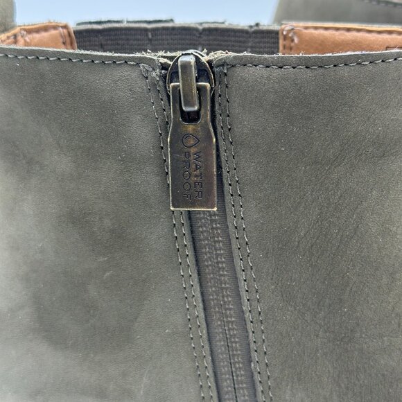 Vionic Wilma Olive Nubuck Ankle Boots Waterproof Size EU 40 / US 8.5 Chunky Heel - Picture 8 of 12